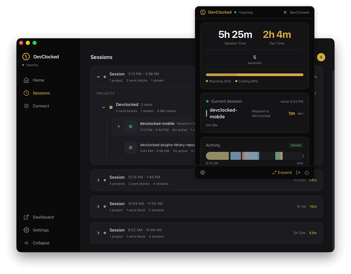 Devclocked — Time Tracking Software for Developers